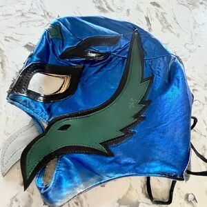 Blue and Green Wrestlers Costume Mask